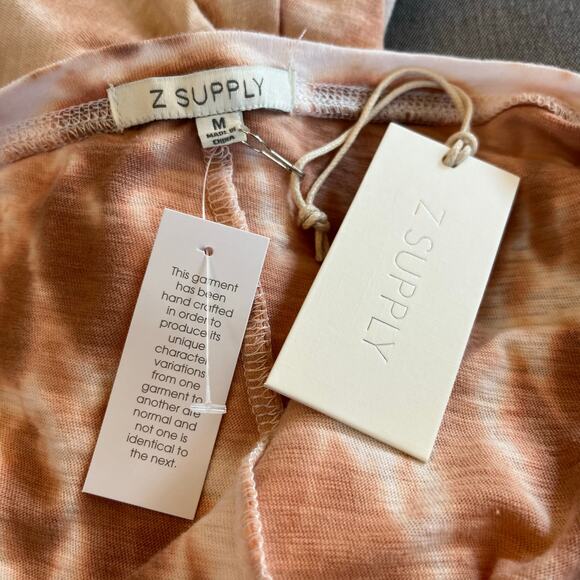 Z Supply Delta Sahara Tie Dye Mini T-Shirt Dress Short Sleeve Medium NWT - Picture 11 of 15